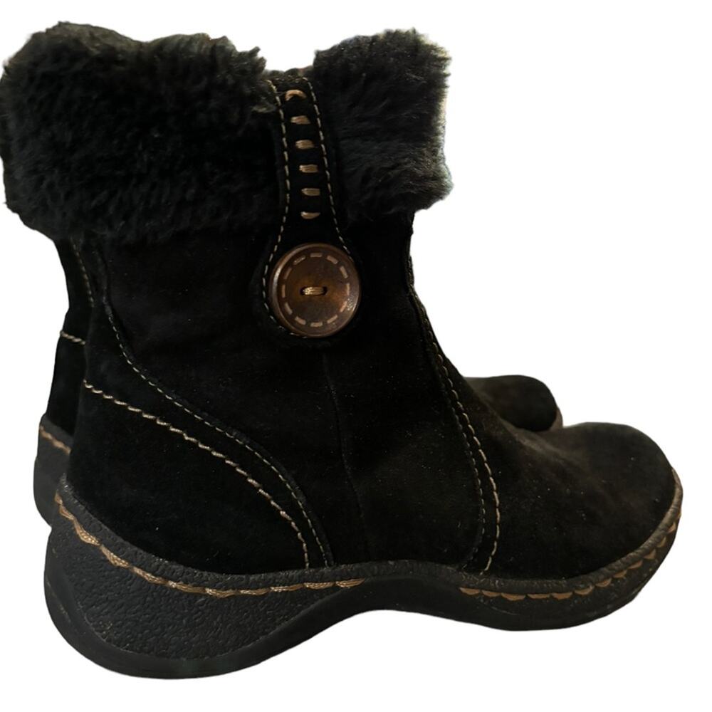 BareTraps Elexa Leather Boots Women’s Size 6 M Faux Fur Ankle Winter Warm Zip - Picture 4 of 14